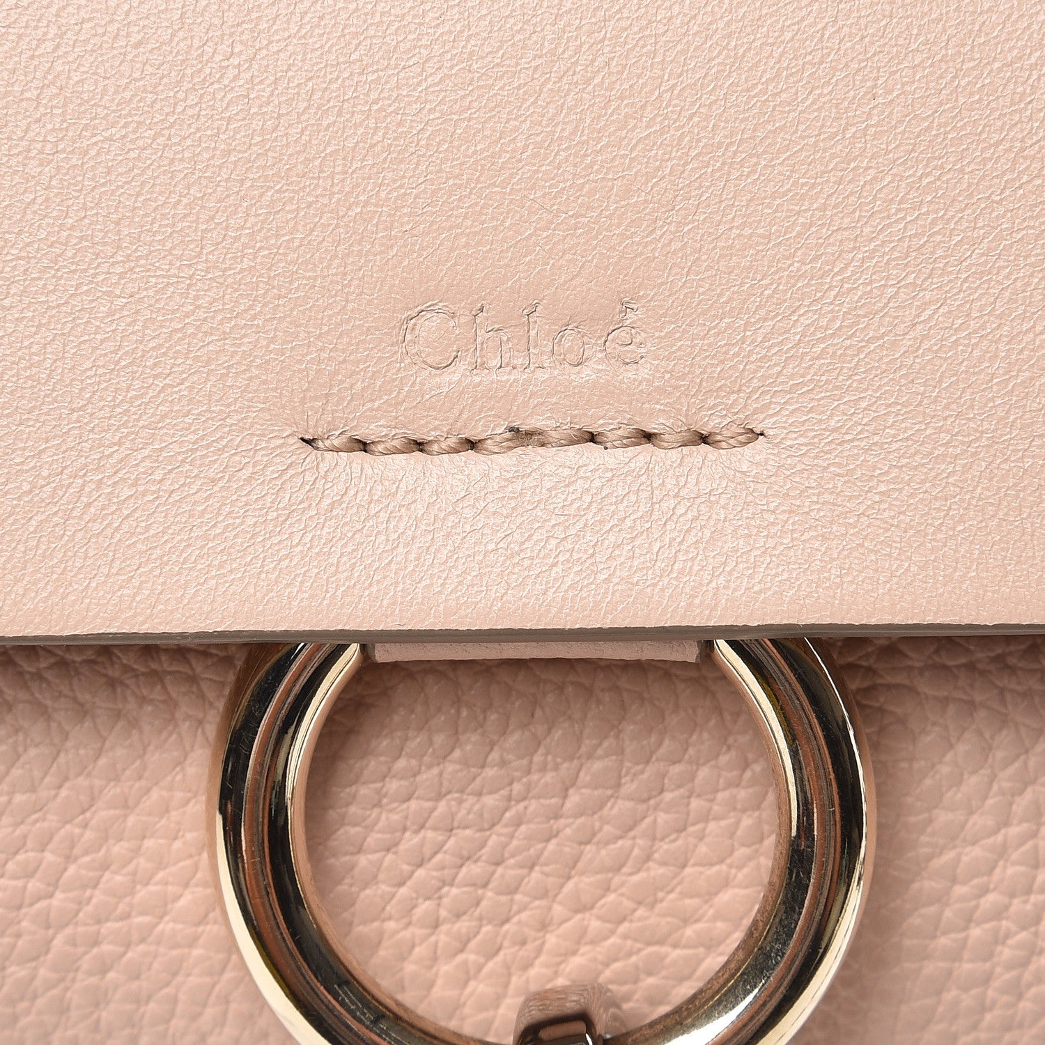 Chloe Calfskin Mini Faye Shoulder Bag Cement Pink 8 of 9