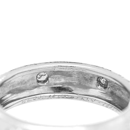Buccellati 18K White Gold Diamond 5mm Macri Band Ring 50 5.5 4 of 6