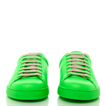Gucci Capri Fluo Calfskin Interlocking G Perforated Mens Ace Sneakers 9 Green Fluo 2 of 9