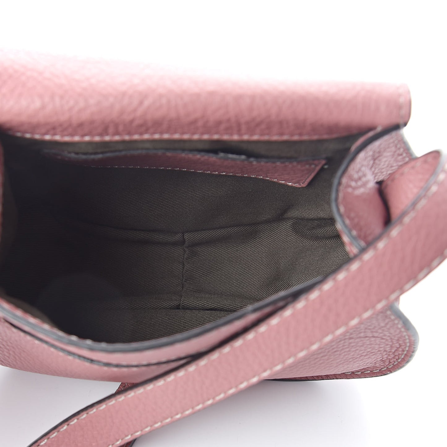 Calfskin Mini Marcie Round Crossbody Bag Rusty Pink