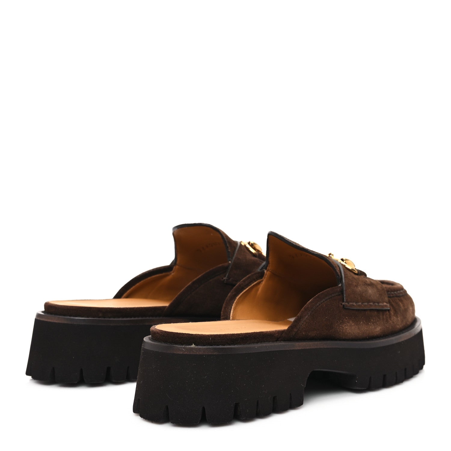 Gucci Suede Horsebit Platform Mules 39 Washed Brown 5 of 10