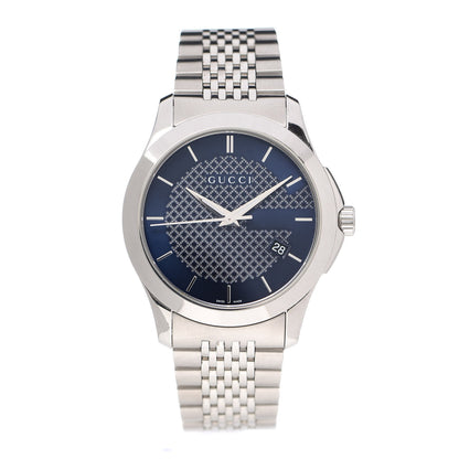 Gucci Stainless Steel 38mm G-Timeless Quartz Watch Navy 1 of 6