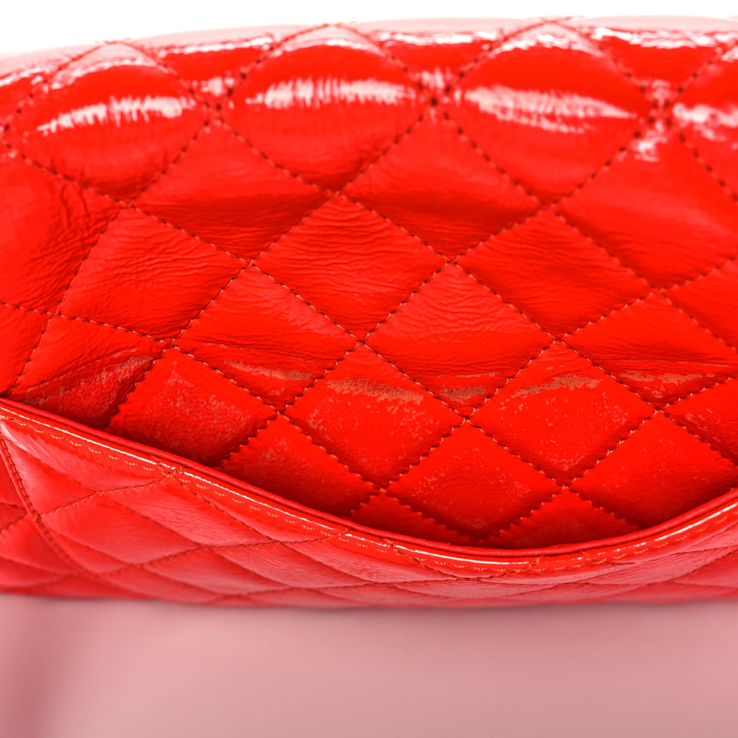 Chanel Distressed Patent Quilted 2.55 Reissue 227 Flap Red 14 of 14