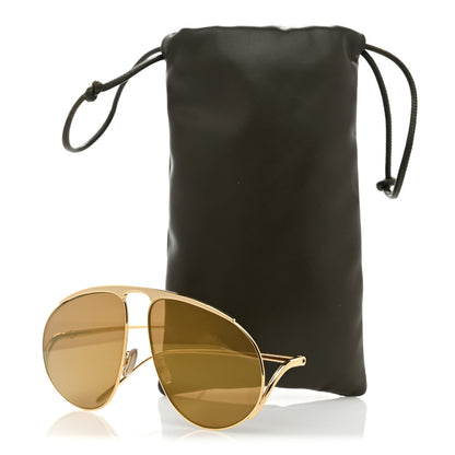 Loewe Metal Hillock Aviator Oversized Sunglasses LW40180U Gold 7 of 7