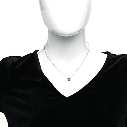 Cartier 18K White Gold Amethyst C De Cartier Pendant Necklace 2 of 6
