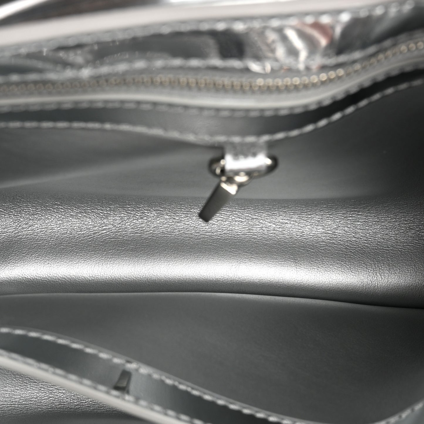 LV X YK Metallic Taurillon Brass Metal Dots Capucines BB Silver