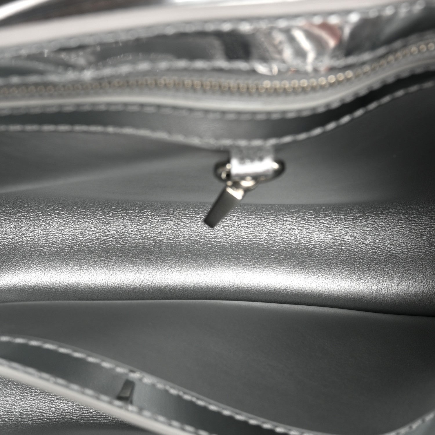 Louis Vuitton LV X YK Metallic Taurillon Brass Metal Dots Capucines BB Silver 6 of 15