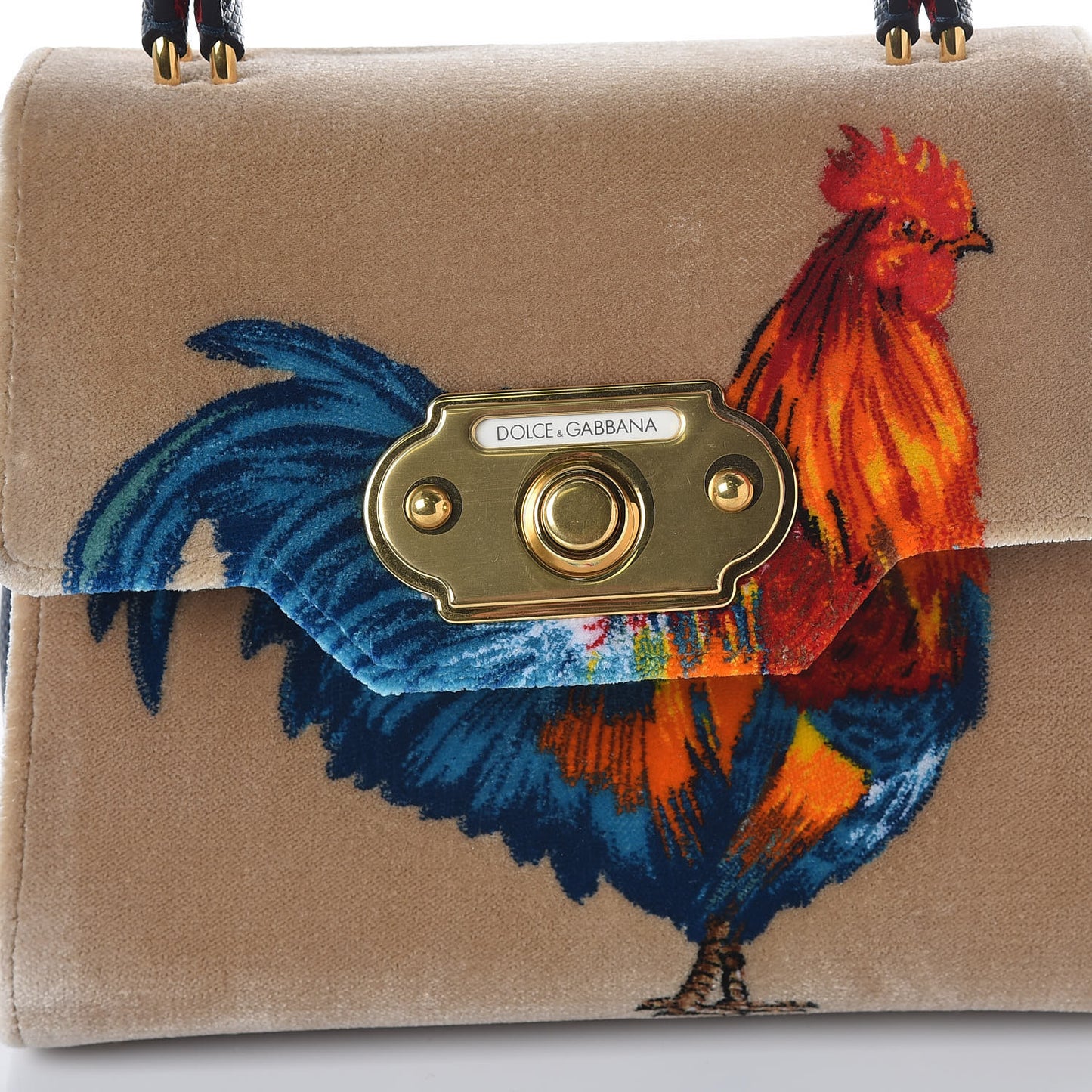 Velvet Lizard Rooster Printed Welcome Satchel Multicolor