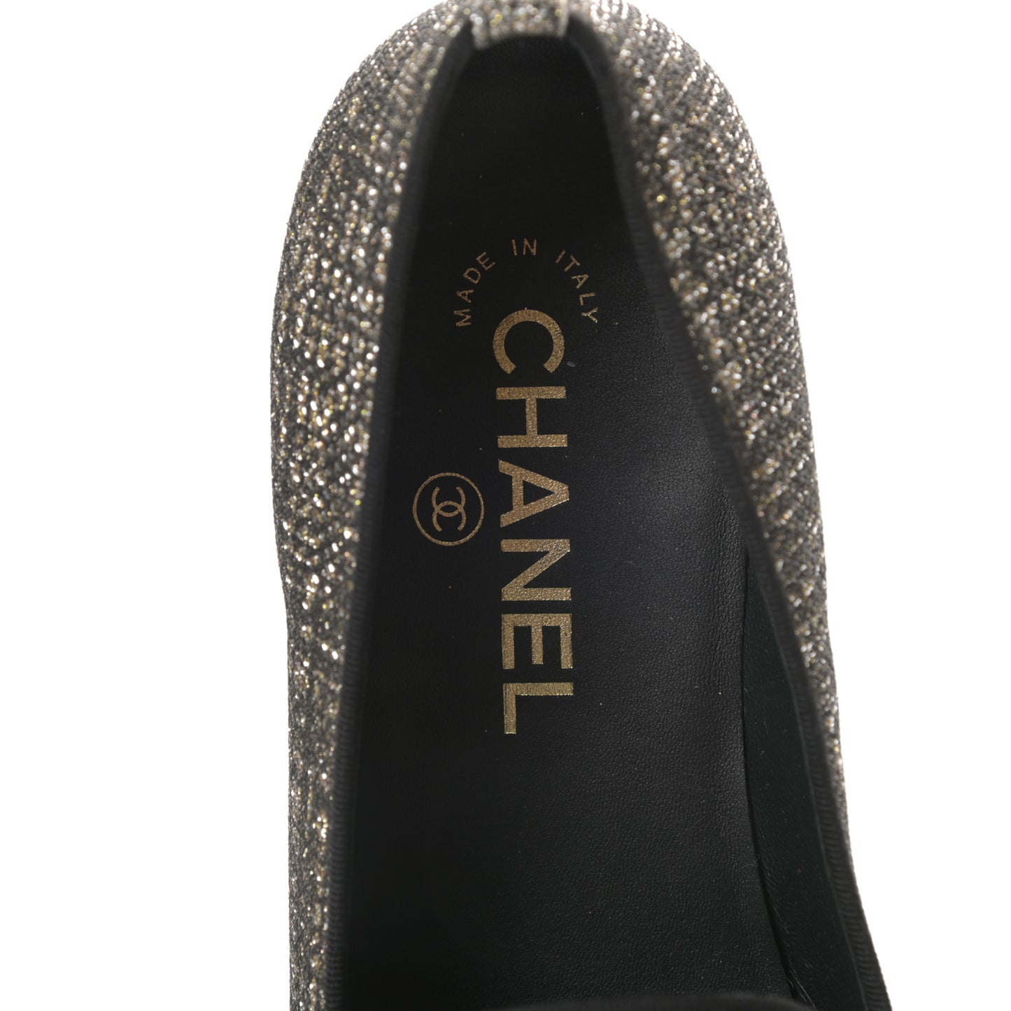 Fantasy Tweed CC Mocassin Loafers 38 Silver