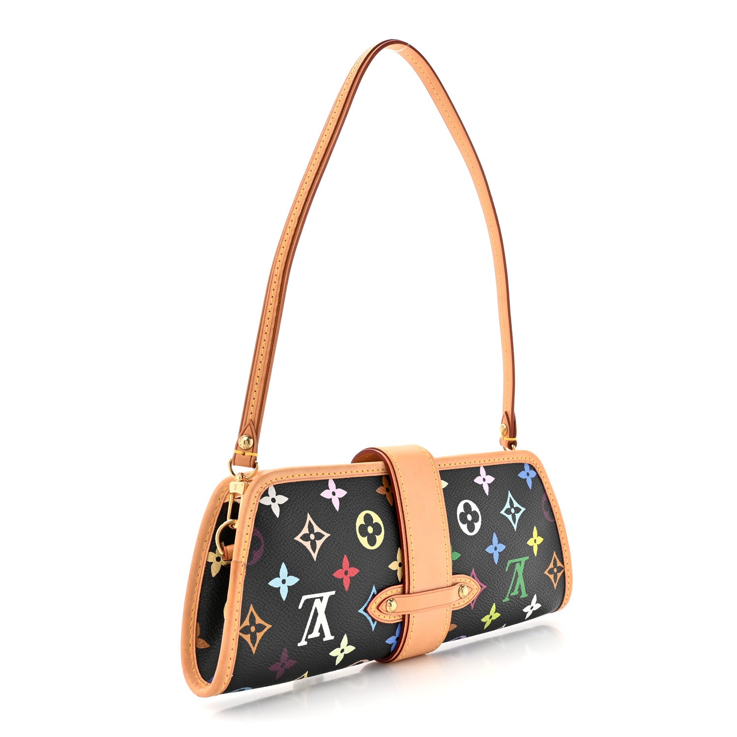 Louis Vuitton Monogram Multicolor Shirley Black 3 of 12