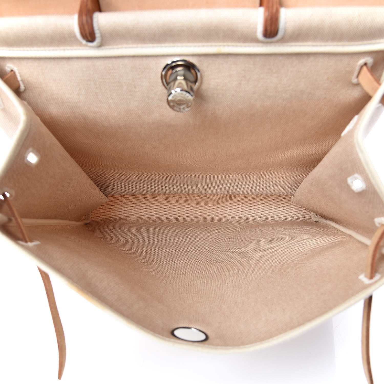 Hermes Toile Vache Calfskin Herbag 40 GM Natural 8 of 16