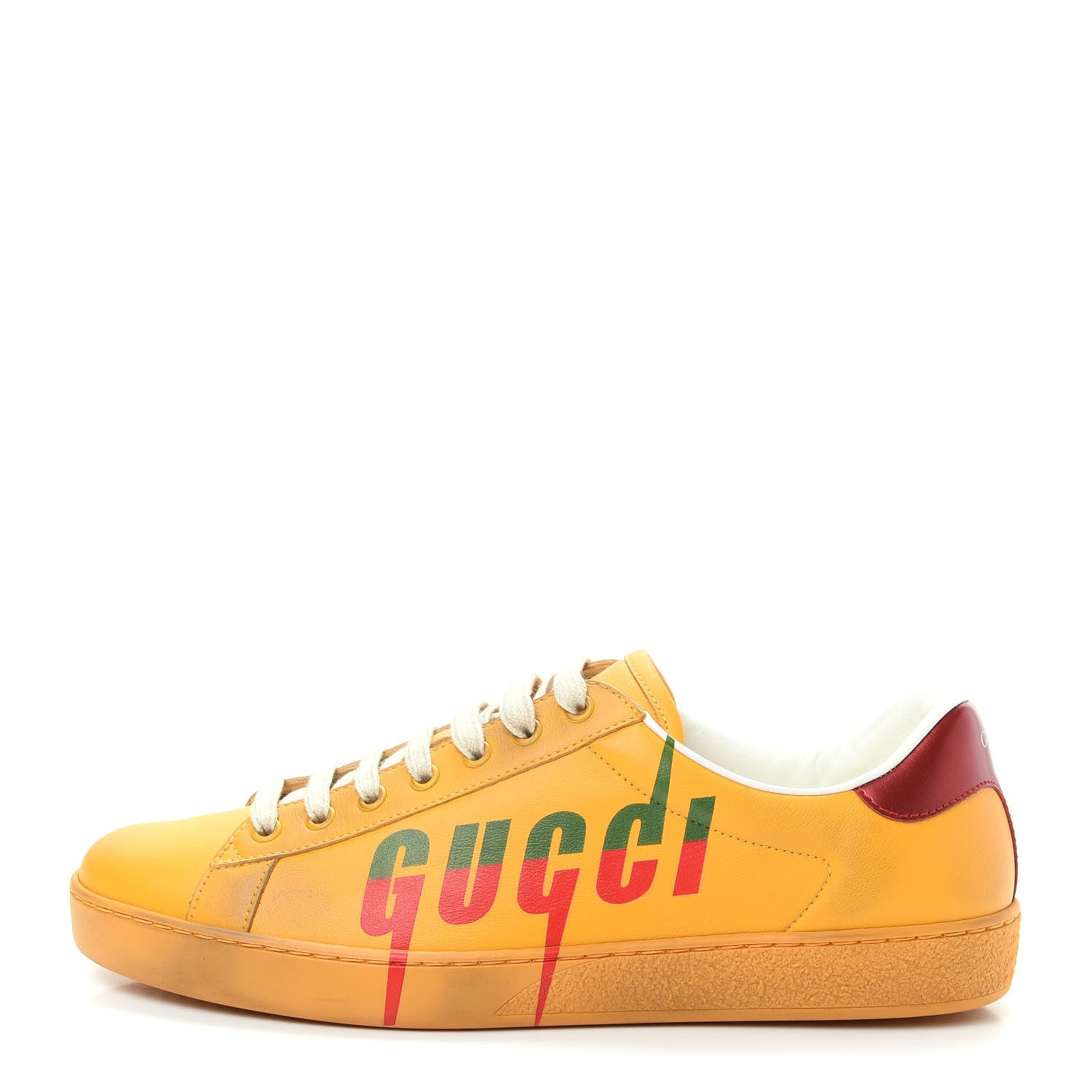 Gucci Distressed Calfskin Mens Ace Blade Sneakers 8 Crop 1 of 11