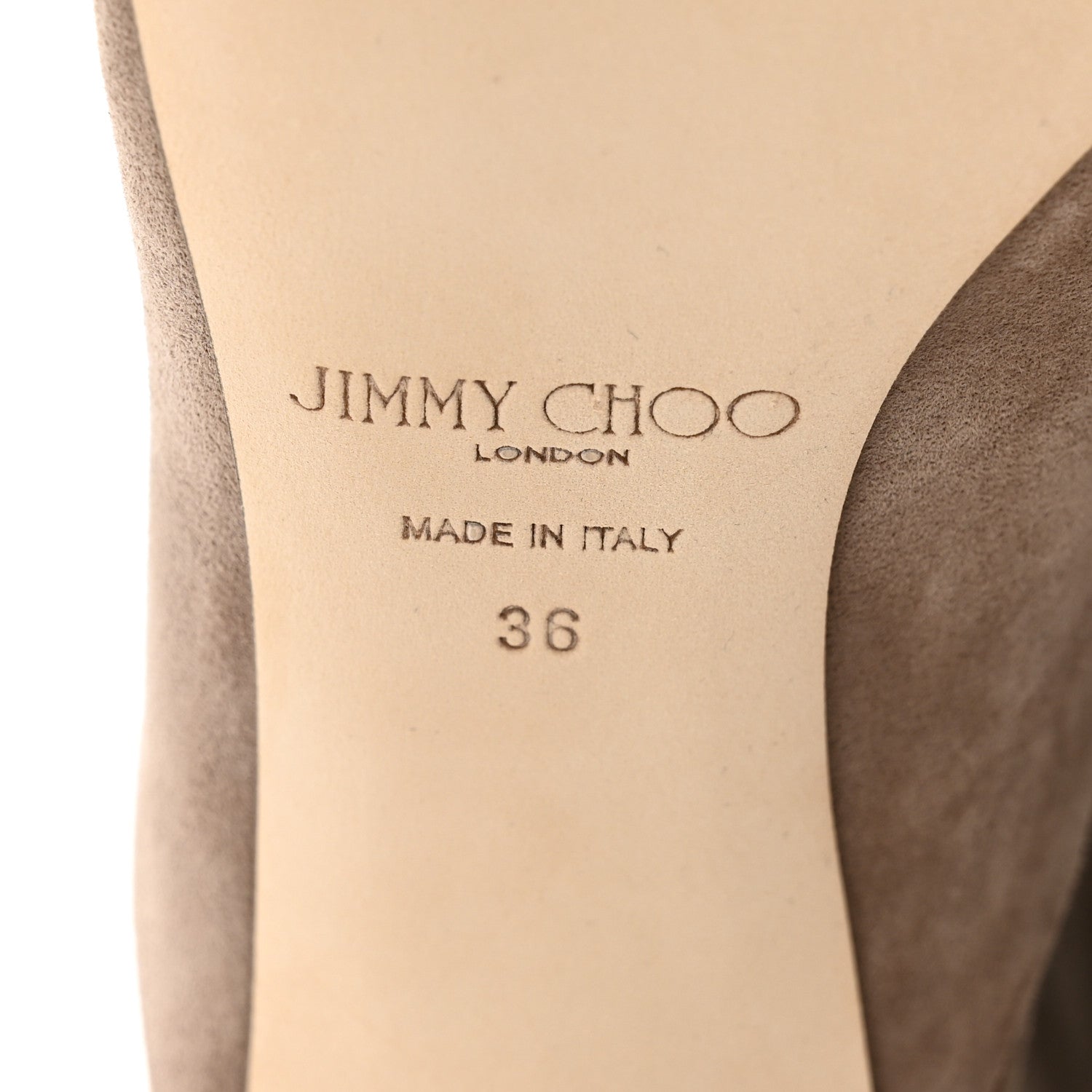 Jimmy Choo Suede Beren 85 Boots Light 36 Mocha 7 of 10