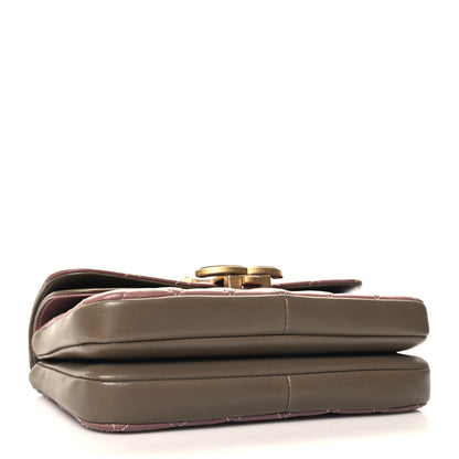 Chanel Lambskin Quilted Small CC Chic Flap Purple Brown 4 of 12