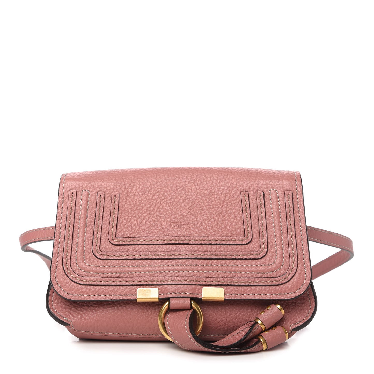 Calfskin Marcie Convertible Belt Bag Rusty Pink