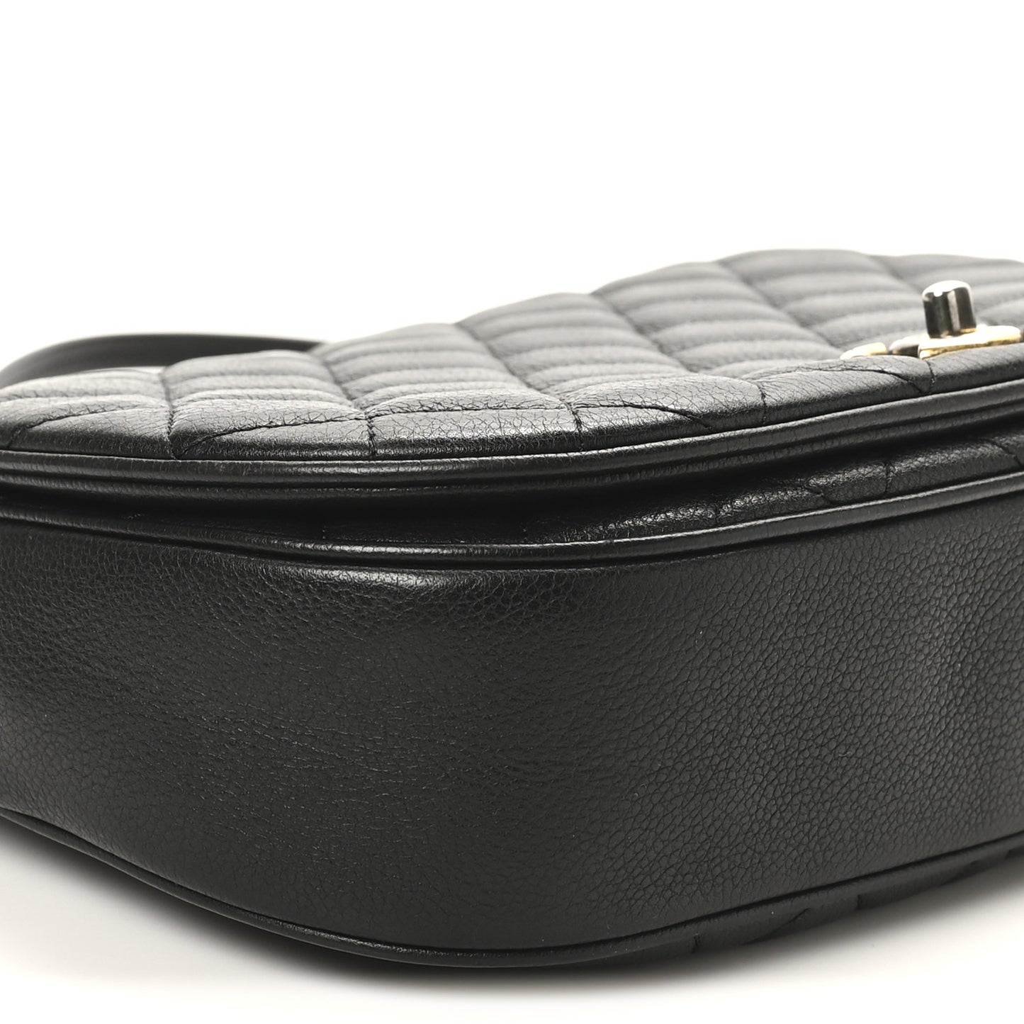 Calfskin Quilted Casual Pocket Messenger Flap Black