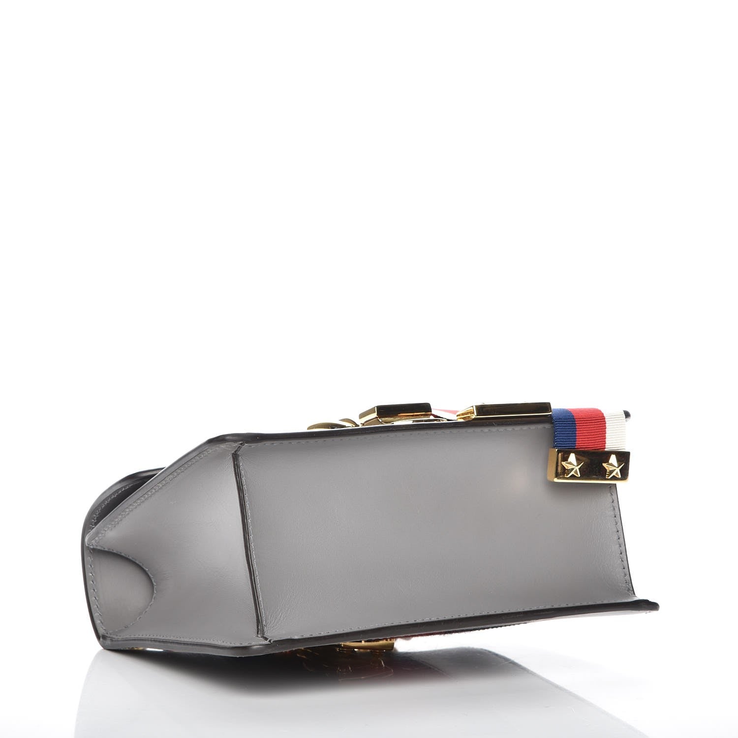 Gucci Calfskin Mini Sylvie Chain Shoulder Bag Deep Grey 4 of 7