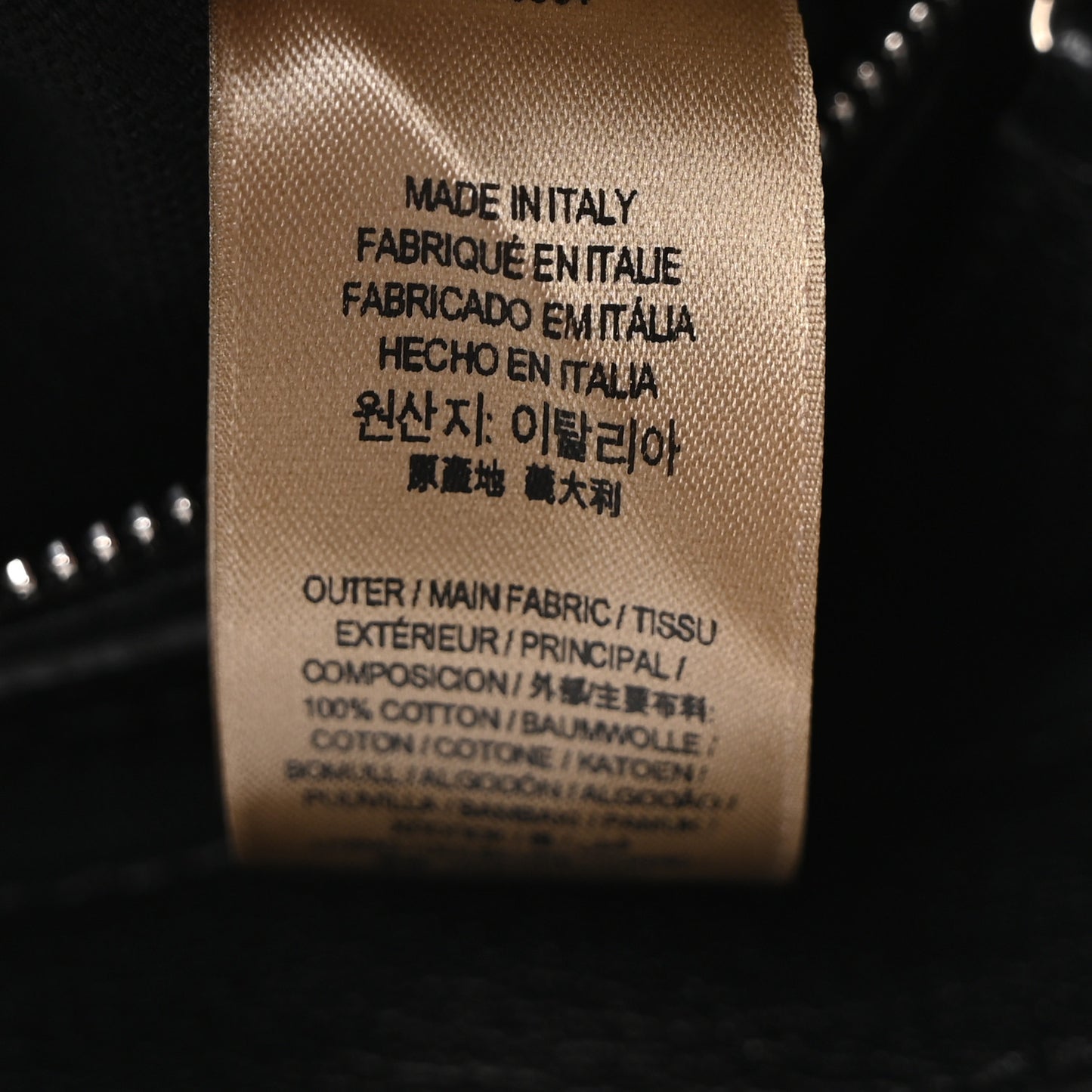 Goatskin Vintage Check Small Banner Tote Black
