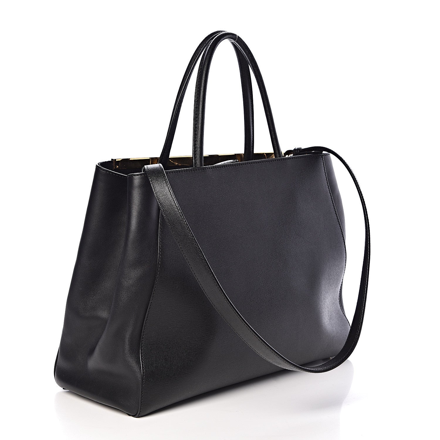 Fendi Vitello Elite Regular 2Jours Tote Black 4 of 11