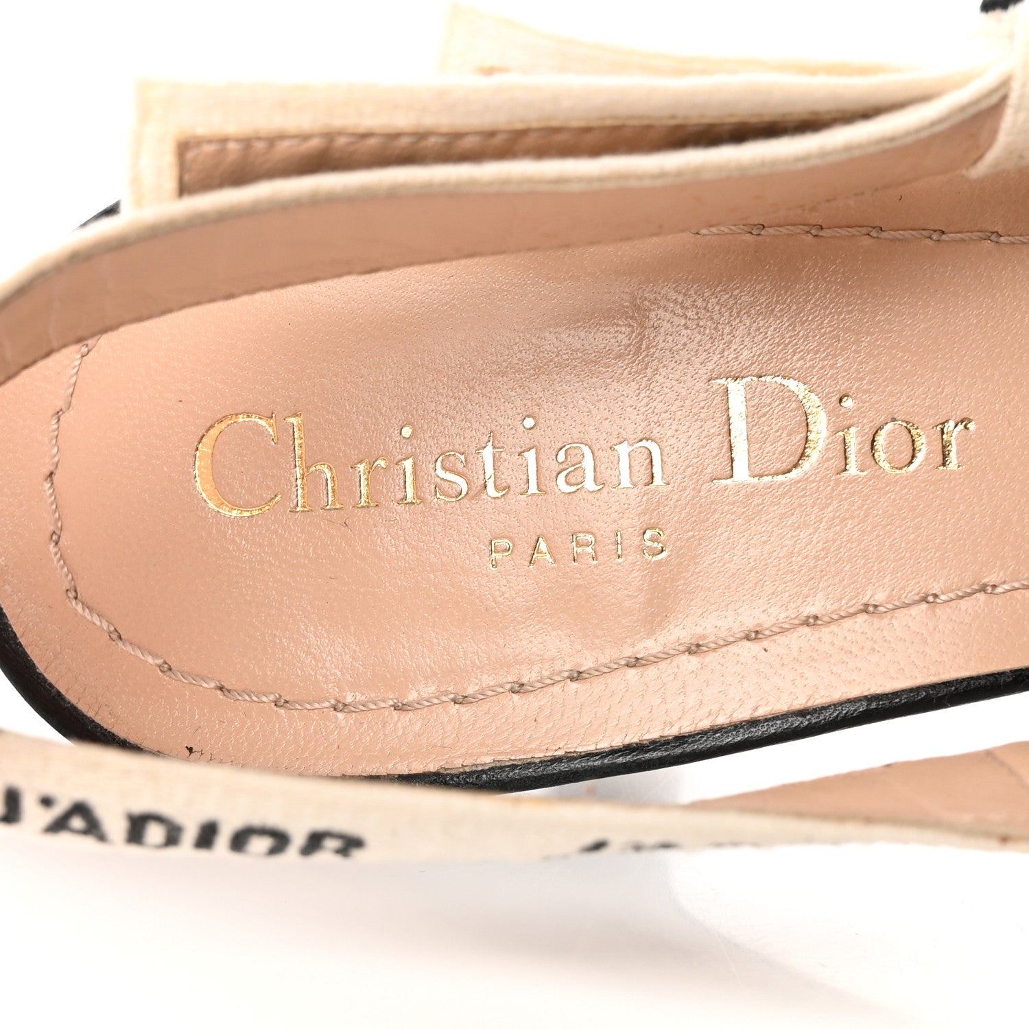 Christian Dior Technical Canvas Ribbon J Adior Slingback 65mm Pumps 37.5 Black 7 of 15