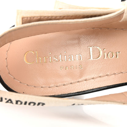 Christian Dior Technical Canvas Ribbon J Adior Slingback 65mm Pumps 37.5 Black 7 of 15