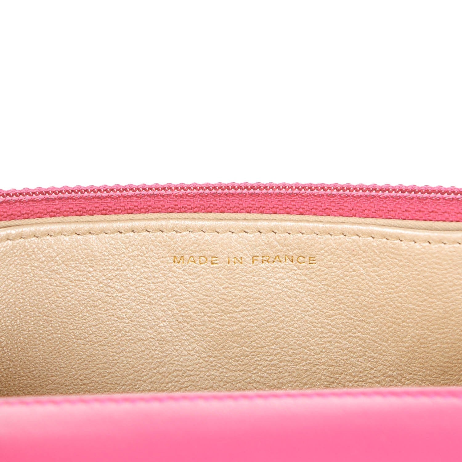 Chanel Lambskin Camellia Embossed Wallet On Chain WOC Pink 7 of 8