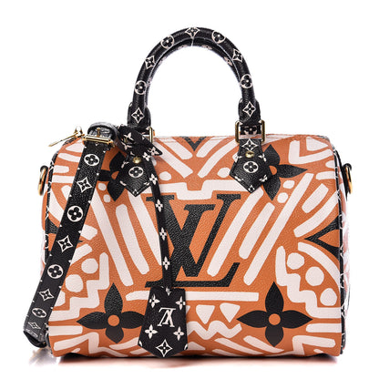 Louis Vuitton Monogram Giant Crafty Speedy Bandouliere 25 Creme Caramel 1 of 10