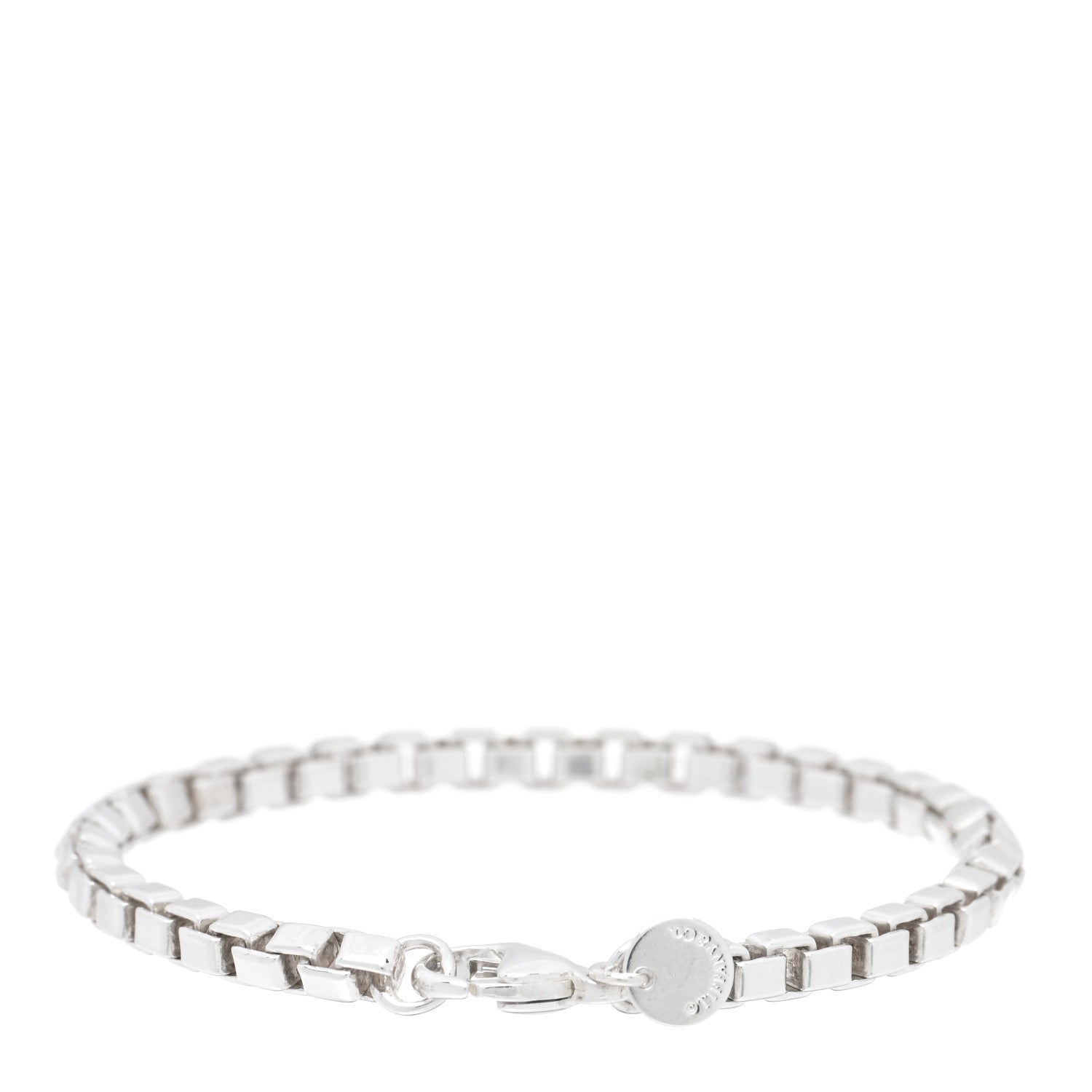 Tiffany Sterling Silver 4mm Venetian Link Bracelet 2 of 3