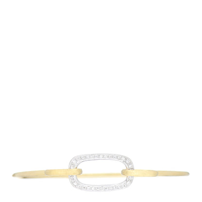 Marco Bicego 18K Yellow White Gold Diamond Wire Bangle Bracelet 1 of 3