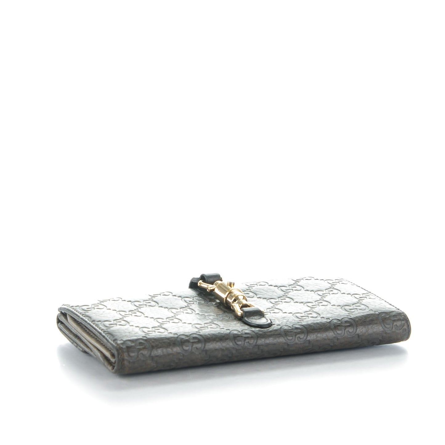 Guccissima Piston Lock Continental Wallet Grey