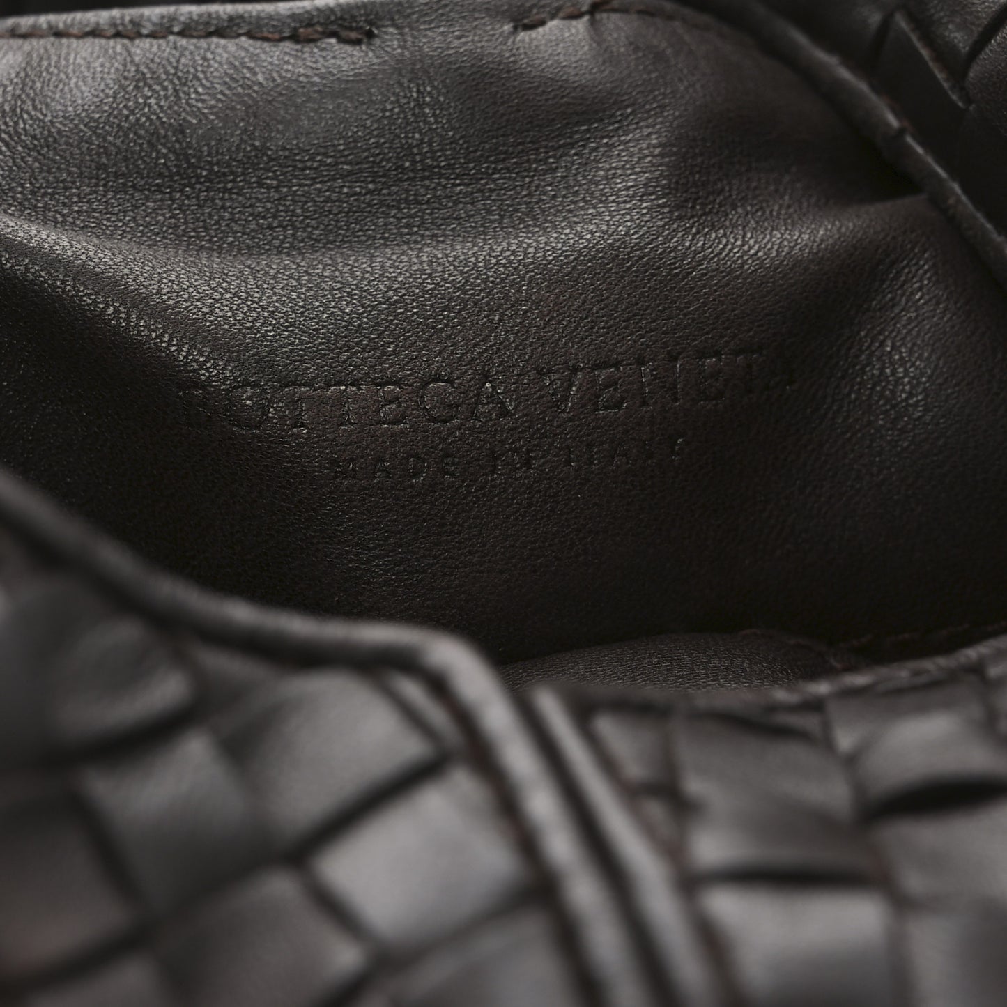 Nappa Intrecciato Ball Hobo Ebano