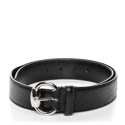 Gucci Guccissima Horsebit Buckle Belt 85 34 Black 1 of 6