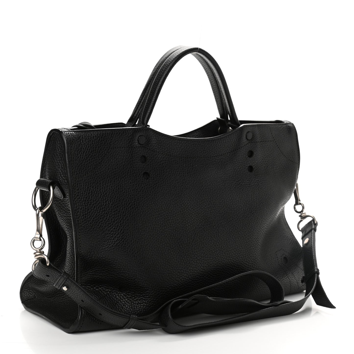 Veau Grana Perforated Blackout Hardware City Black