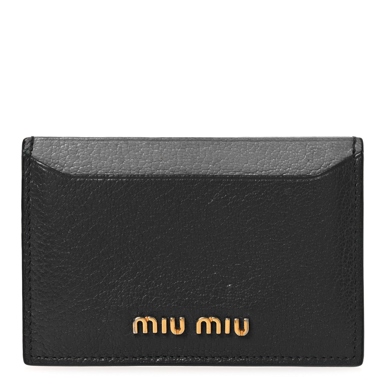 Miu Miu Goatskin Card Holder Blue 1 of 7