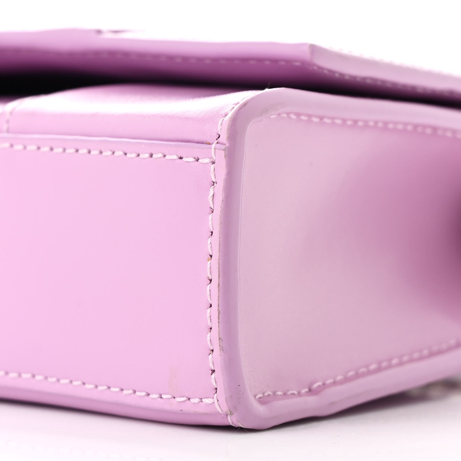 Balenciaga Shiny Box Calfskin Tonal B Hourglass Chain Bag Liliac 9 of 9