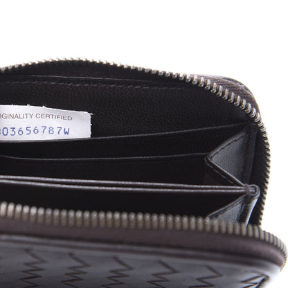 Bottega Veneta Nappa Intrecciato Zip Around Coin Purse Ebano 7 of 9