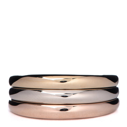 Cartier 18K Pink Yellow White Gold Triple Dome Band Ring 53 6.25 1 of 4