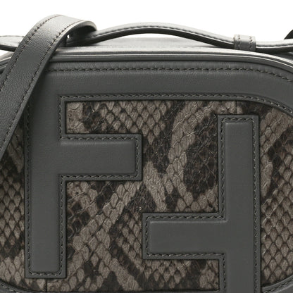 Fendi Vitello Grace Elaphe Python Print O'Lock Mini Camera Case Asfalto Fumo 8 of 10