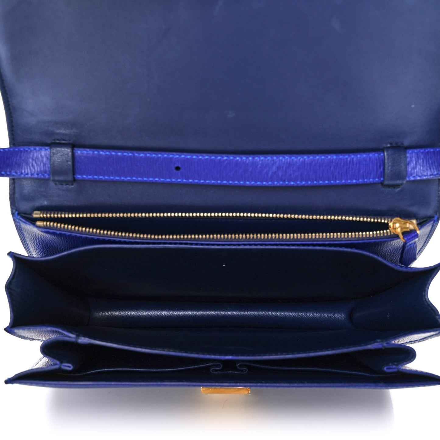 Liege Calfskin Medium Classic Box Flap Bag Indigo