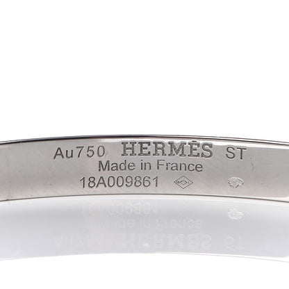 Hermes 18K White Gold Pink Sapphire PM Kelly Bracelet ST 3 of 5