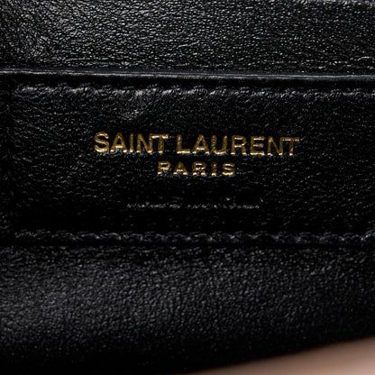 Saint Laurent Suede Mixed Matelasse Triquilt Small Monogram Envelope Satchel Rosy Sand 6 of 10