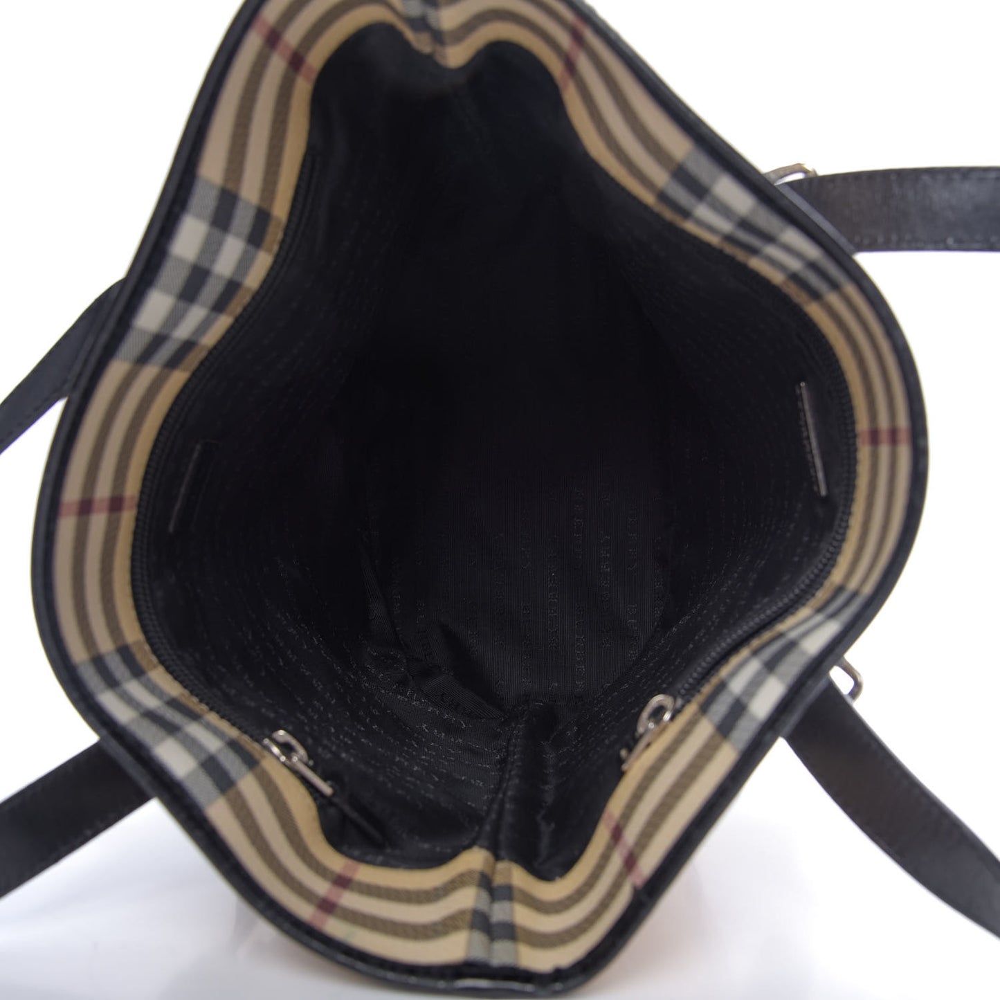 House Check Bucket Bag Black