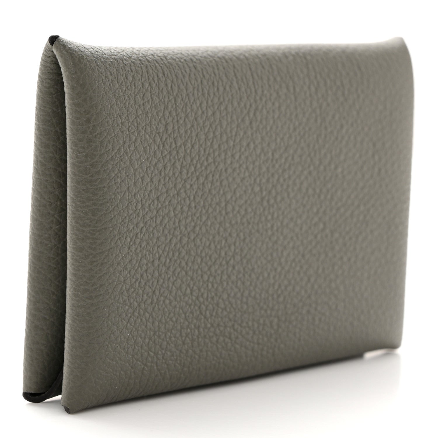 Hermes Evercolor Calvi Card Case Gris Meyer 3 of 8