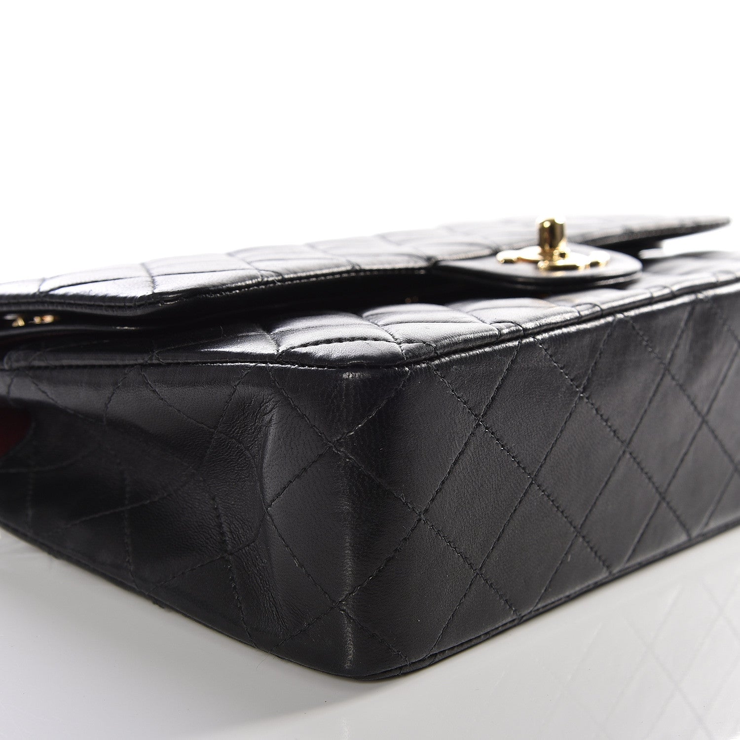 Chanel Lambskin Quilted Medium Double Flap Black 7 of 12