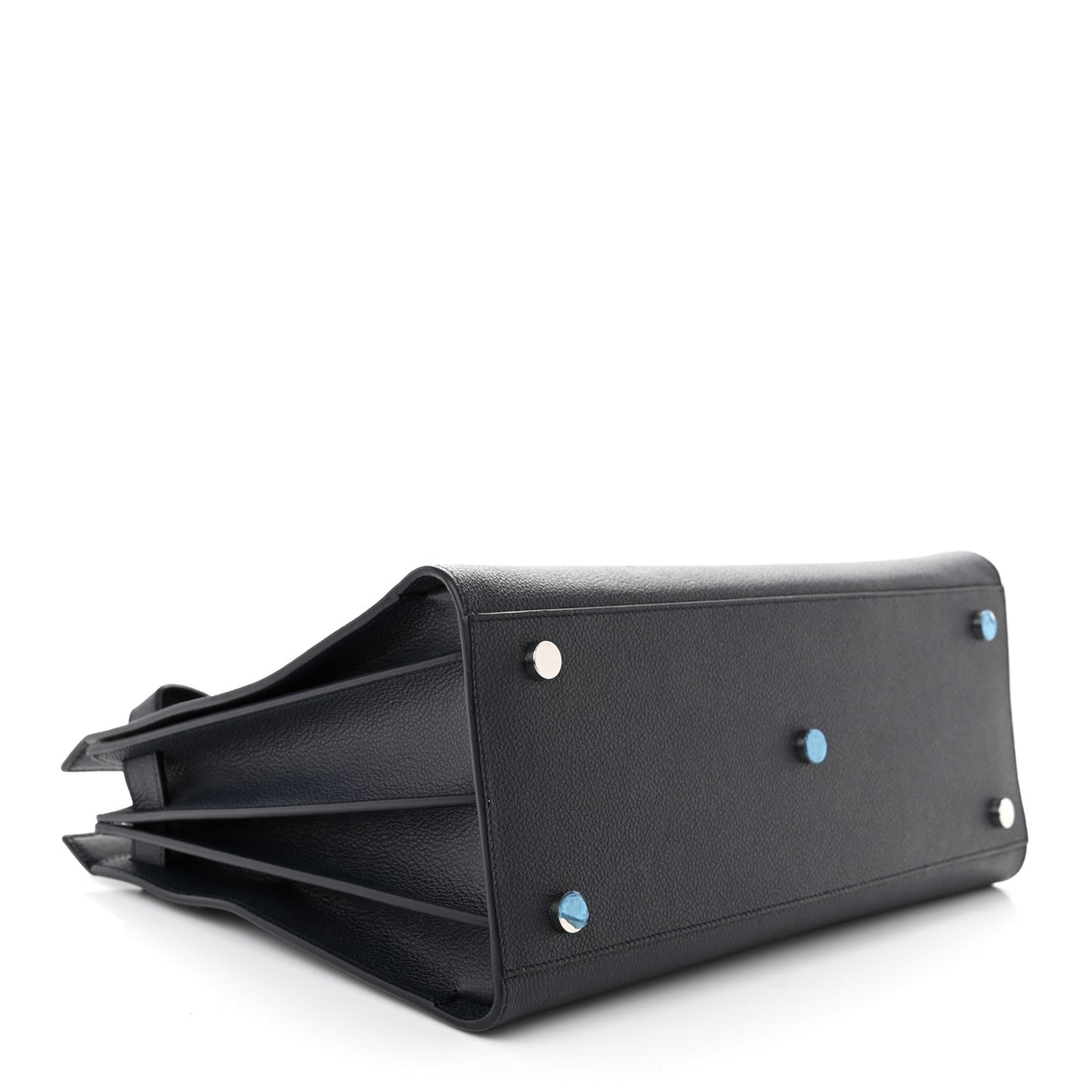 Grained Calfskin Small Sac De Jour Navy