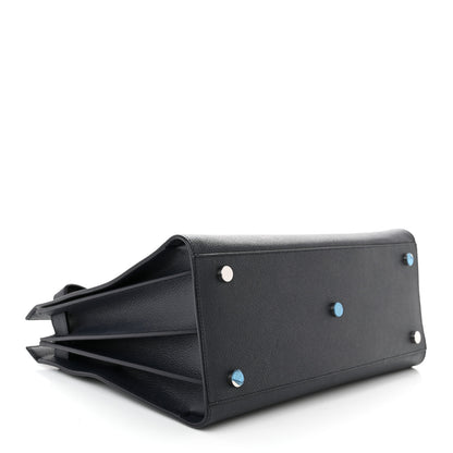 Saint Laurent Grained Calfskin Small Sac De Jour Navy 4 of 11