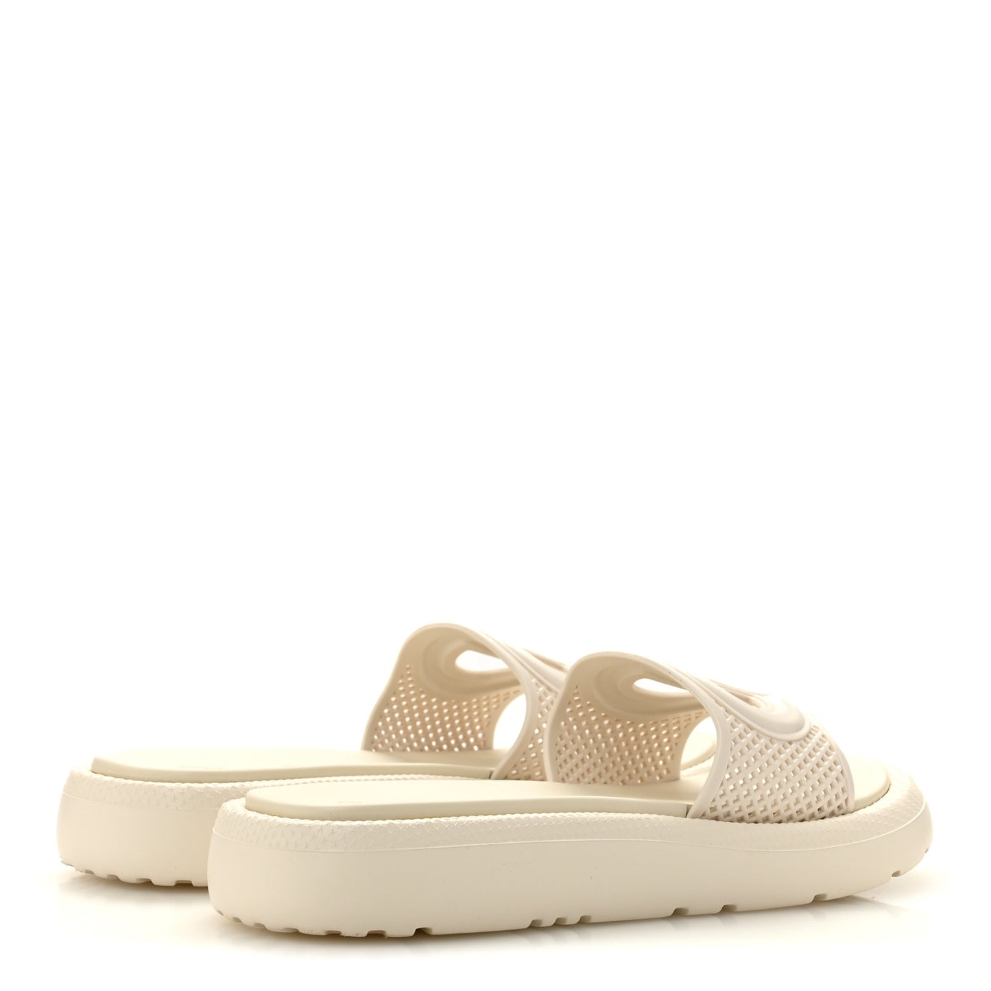 Rubber D-Club Slide Sandals 37 Off White