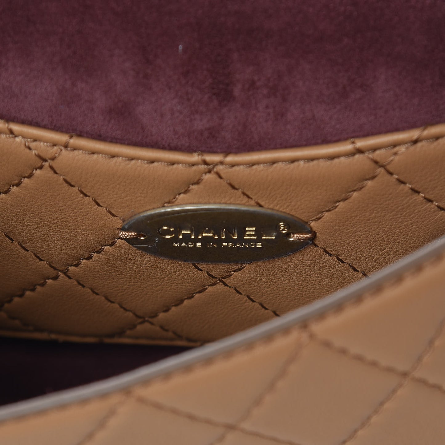 Calfskin Quilted Multi Pouching Flap And Coin Purse Beige