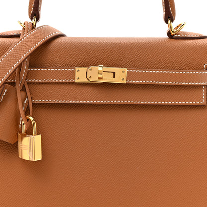 Hermes Epsom Kelly Sellier 25 Gold 8 of 12