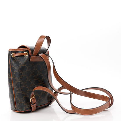 Celine Triomphe Canvas Calfskin Mini Folco Backpack Tan 3 of 10
